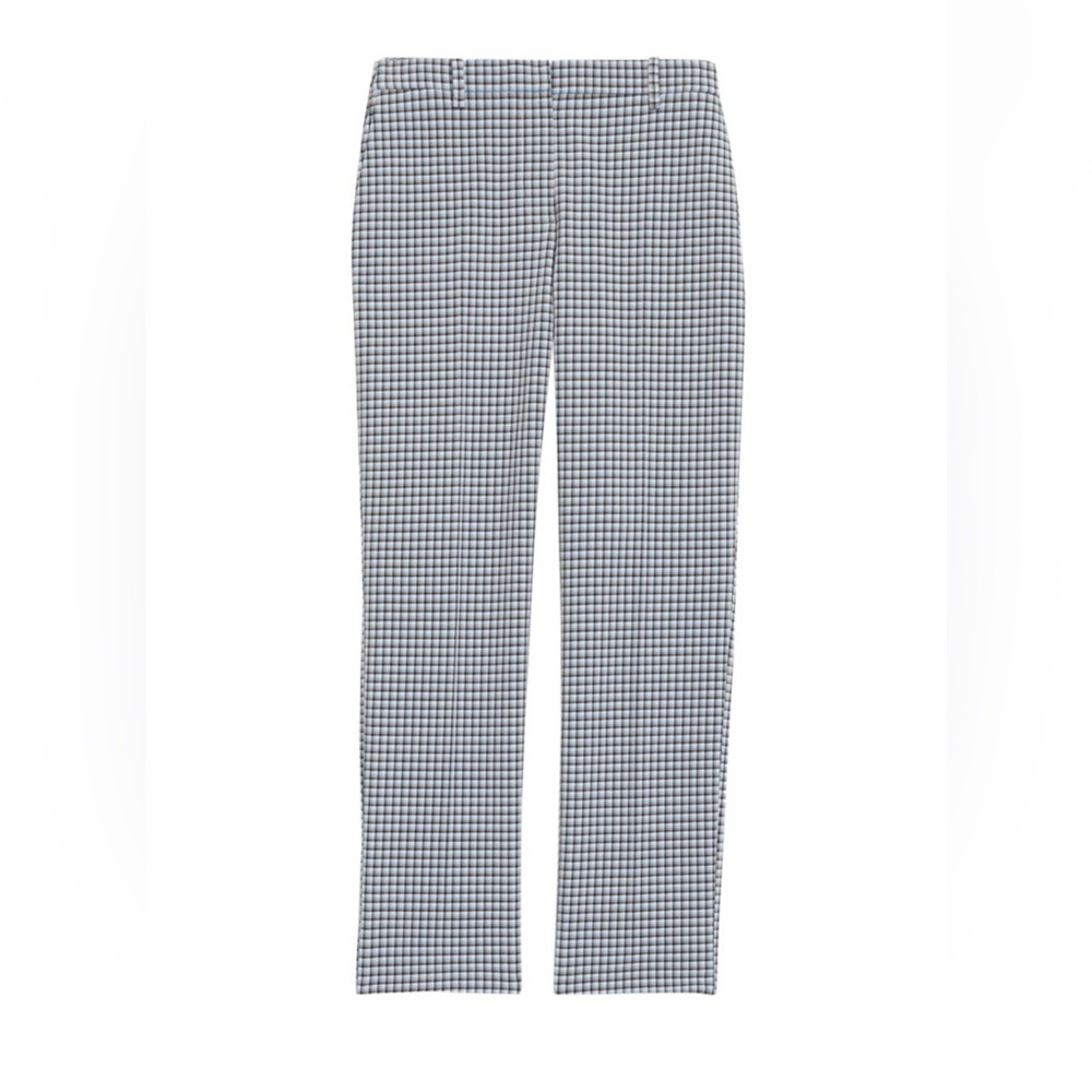 Theory Trecca Check Print Pants in Blue Multi Size 00